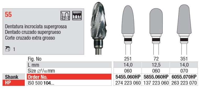 Freza HM za gips 5855.060HP