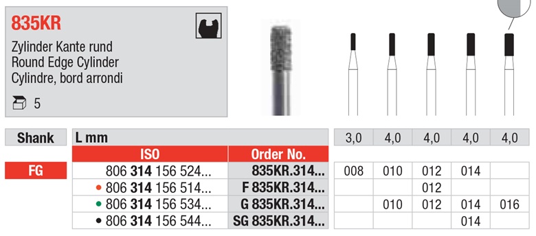 Svrdlo dijamantno G835KR.014.314 5kom