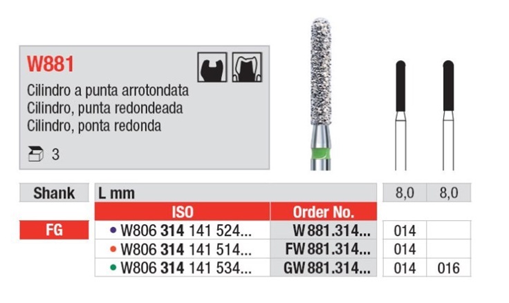 Svrdlo dijamantno GW881.016.314 3kom