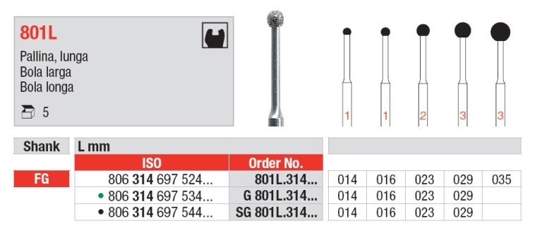 Svrdlo dijamantno SG801L.016.314 5kom